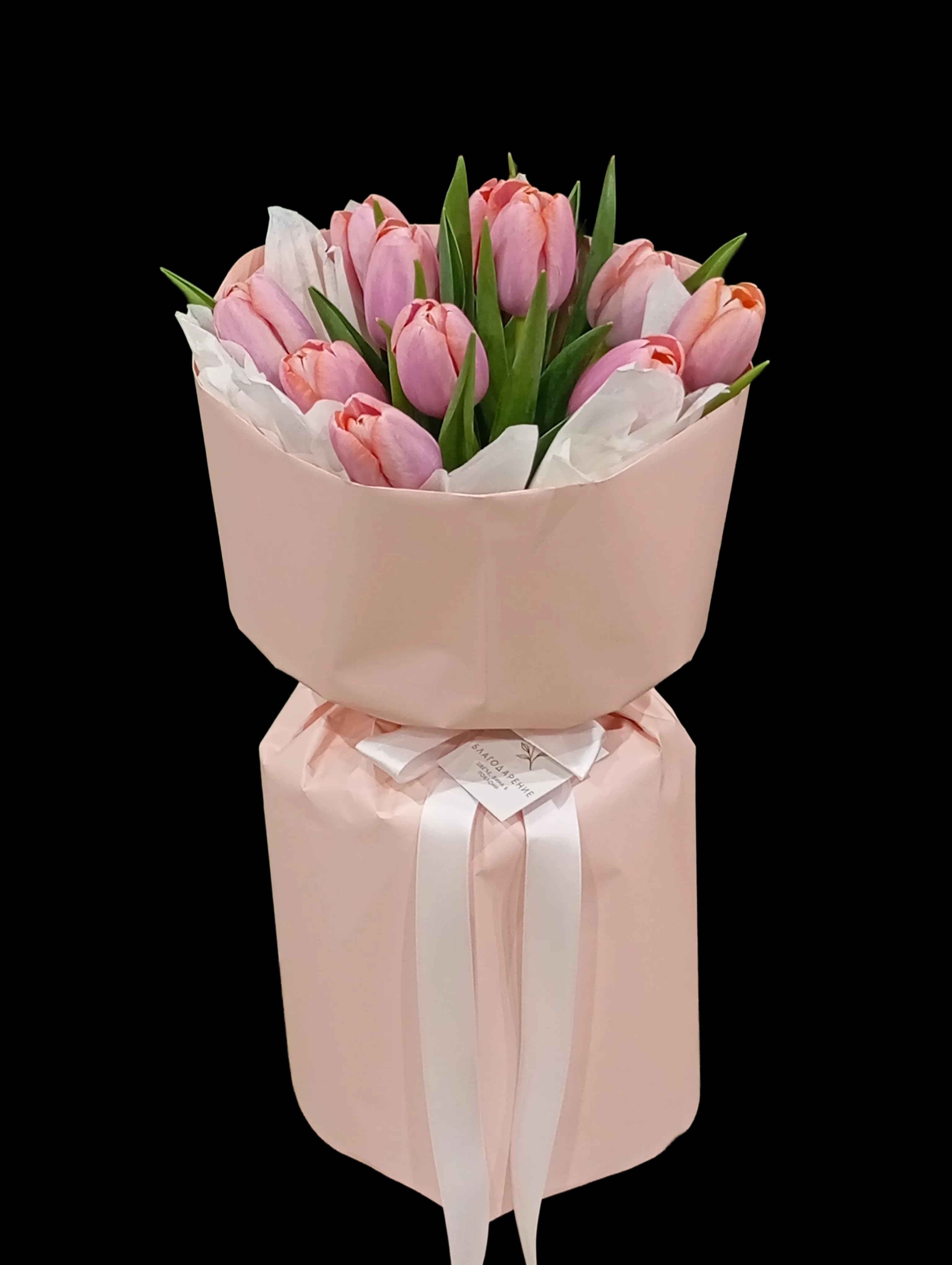 Buket nežnih roze lala